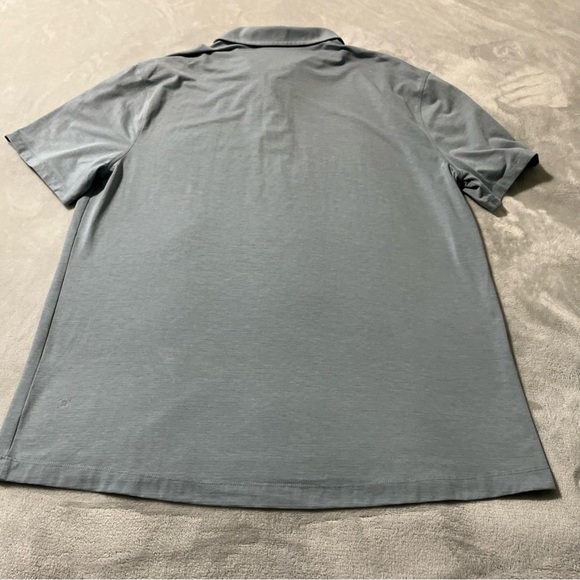 Lululemon Polo Shirt Men’s XL/XXL Grey Preppy Golf Performance See Measurements - Picture 7 of 10